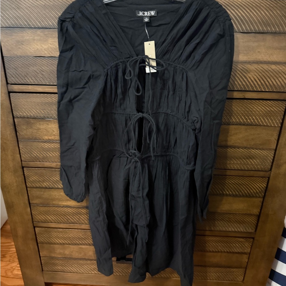 NWT J. Crew Black Women's Bow Dress Coverup
